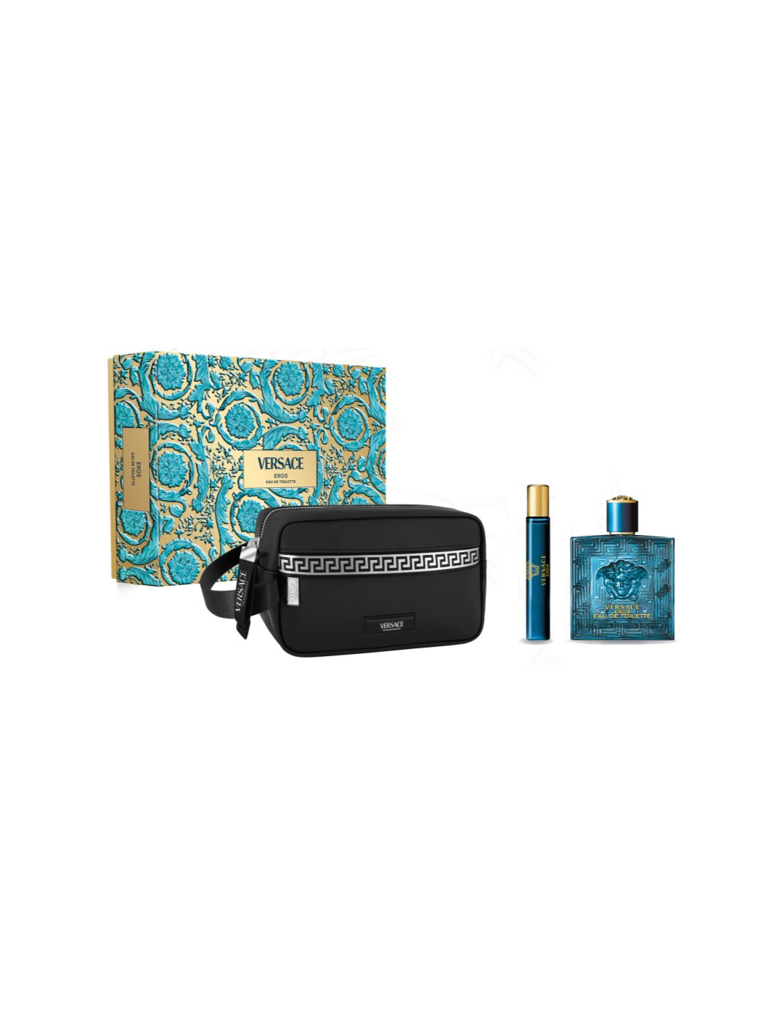 <tc>VERSACE</tc> Eros Eau De Toilette Spray 100ml Χριστουγεννιάτικο Σετ 3 Τεμαχίων