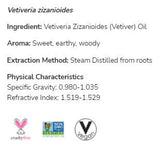 Βετιβικό λάδι | 100% καθαρή Vetiveria Zizanioides - 10 ml