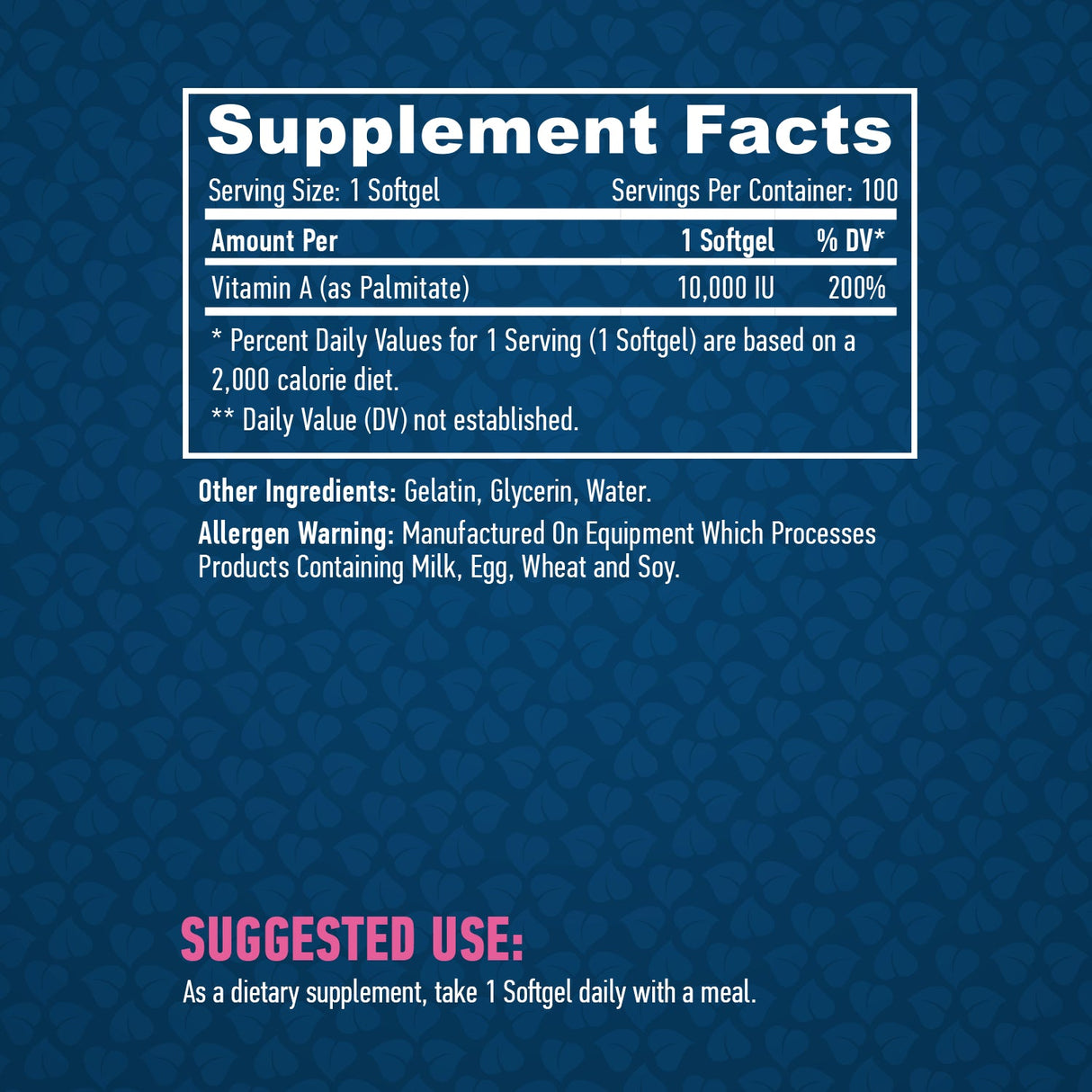 Βιταμίνη Α 10.000 IU/100 softgels