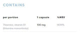 Βιταμίνη Β1 100 mg | Θιαμίνη - 60 κάψουλες