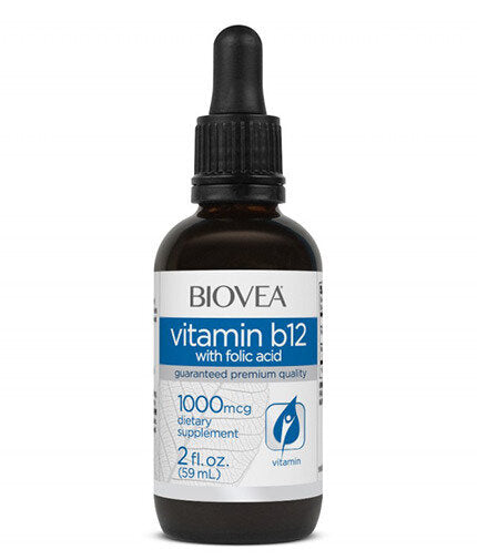 Η βιταμίνη Β12 και το φολικό οξύ πέφτουν 1000 mcg/60 mL