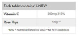Βιταμίνη C 250 mg | με τριαντάφυλλα - 100 δισκία
