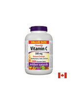 Βιταμίνη C 500 mg Μασώμενα δισκία - Βιταμίνη C 500 mg, 300 μασώμενα δισκία <tc>Webber Naturals</tc>