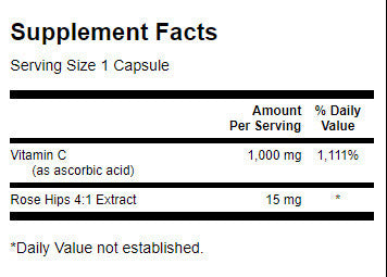 Βιταμίνη C με τριαντάφυλλα 1000 mg - 250 κάψουλες