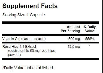 Βιταμίνη C με τριαντάφυλλα 500 mg - 250 κάψουλες