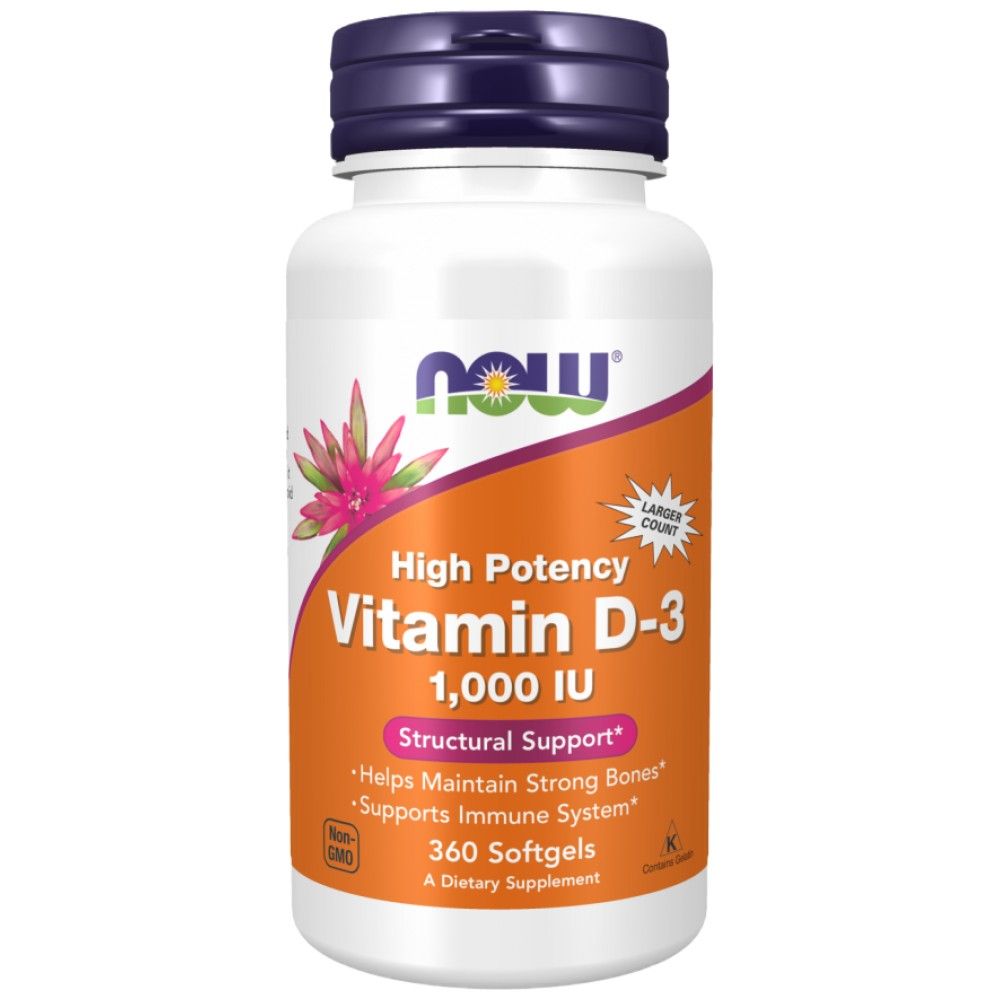 Βιταμίνη D-3 1000 IU - 360 κάψουλες gel