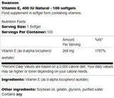 Βιταμίνη Ε 400 IU Natural 100 Gel κάψουλες