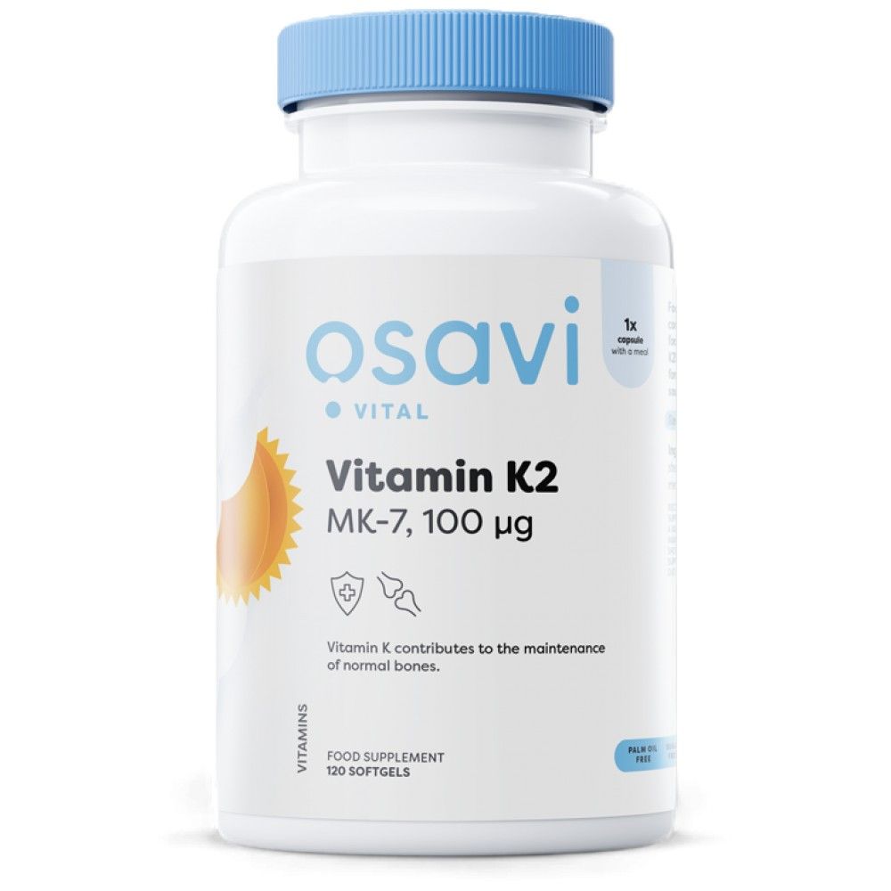 Βιταμίνη Κ2 MK -7 100 mcg - 120 κάψουλες gel