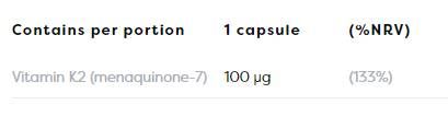 Βιταμίνη Κ2 MK -7 100 MCG - 60 κάψουλες πηκτής