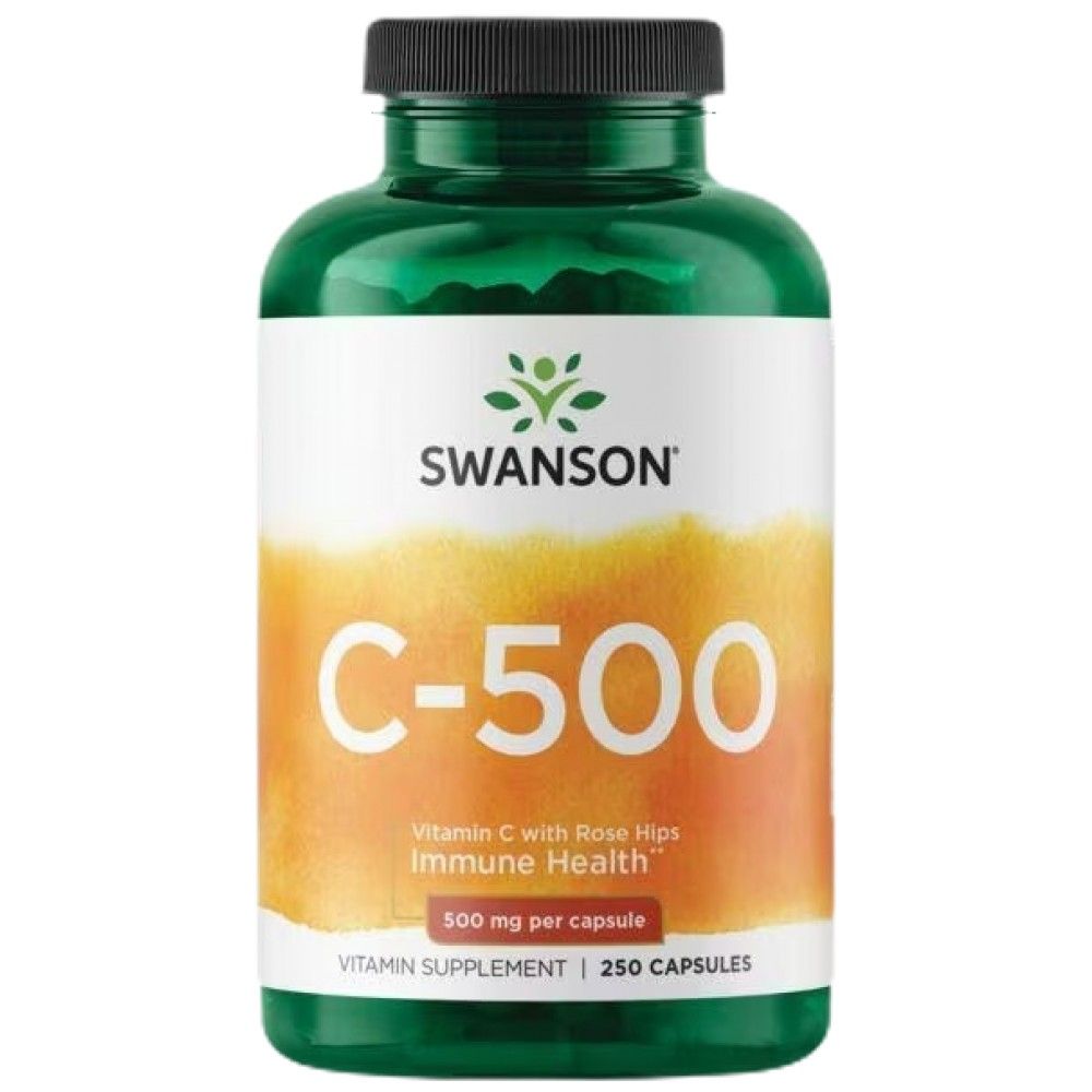 Βιταμίνη C με τριαντάφυλλα 500 mg - 250 κάψουλες