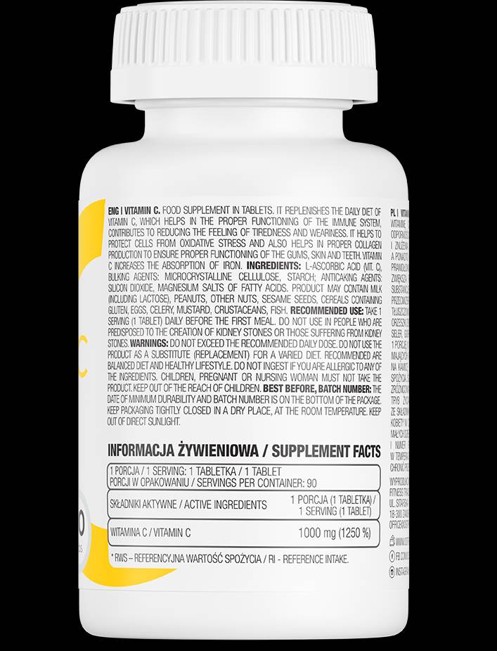 Βιταμίνη C 1000 mg - 90 δισκία