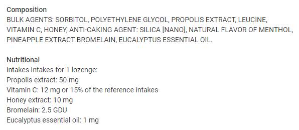Vitaprolis® | Παστίλιες λαιμού με πρόπολη 20 καραμέλες