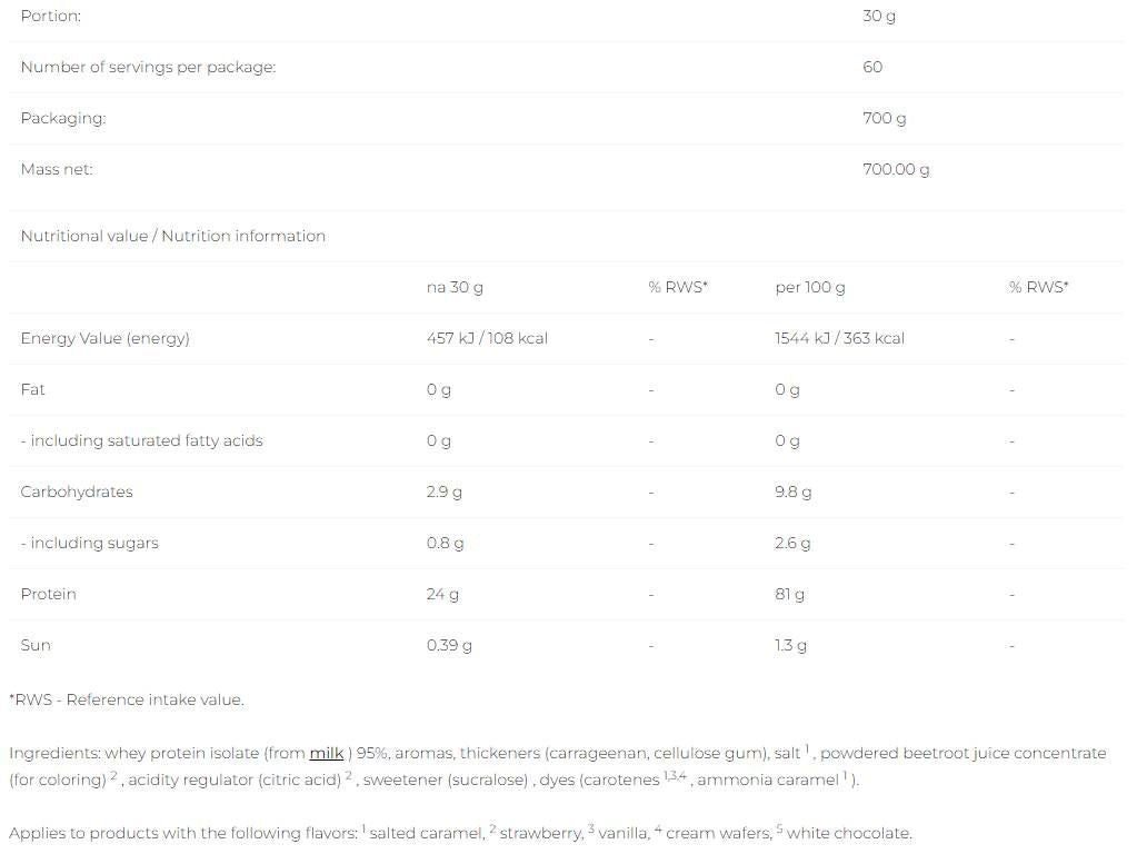 Whey Isolate - 700 γραμμάρια