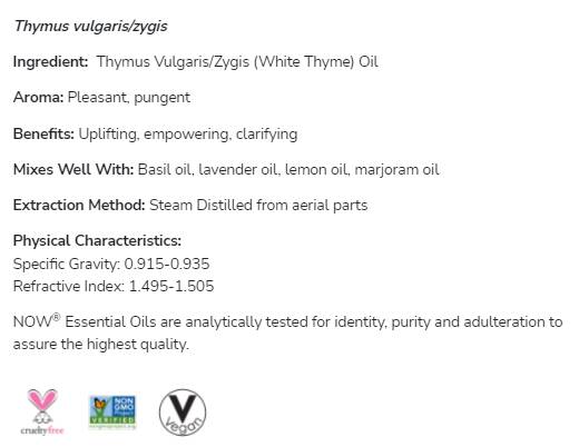 Λευκό λάδι θυμάρι | 100% θύμος vulgaris/zygis - 30 ml