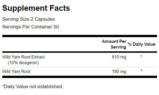 Wild Yam Root 405 mg - 100 κάψουλες