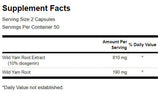 Wild Yam Root 405 mg - 100 κάψουλες