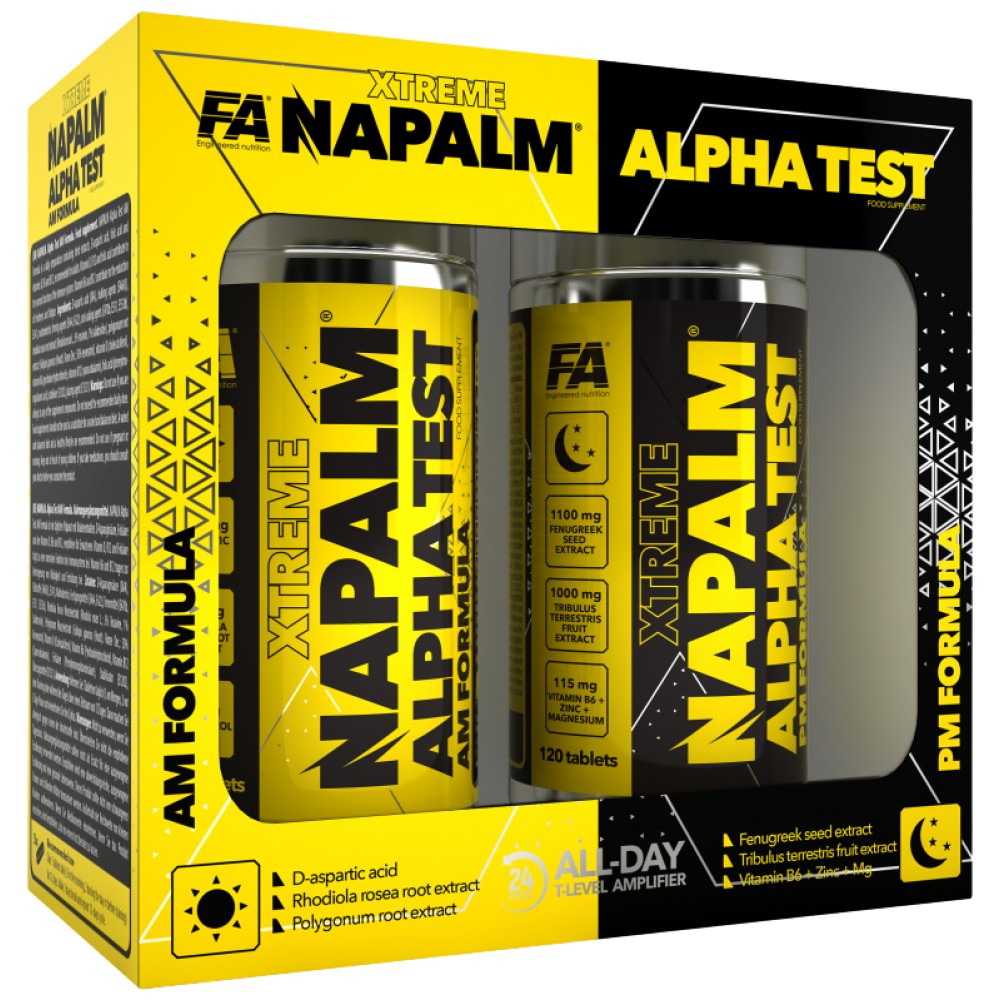 Xtreme Napalm Alpha Test | AM & PM Formula - 120 + 120 δισκία