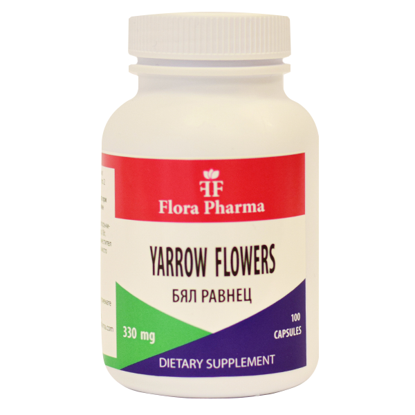 Yarrow (Yarrow Flowers) 1980 mg/100 κάψουλες, 33 δόσεις/flora farma