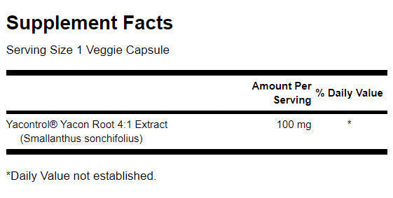 Yacontrol Yacon Root Extract 4: 1 100 mg - 90 κάψουλες