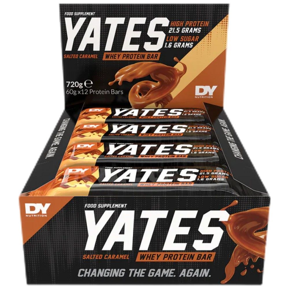 Yates Whey Protein Bar | Χωρίς ζάχαρη - 12 x 60 γραμμάρια