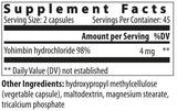 Yohimbe hcl 2 mg 90 κάψουλες