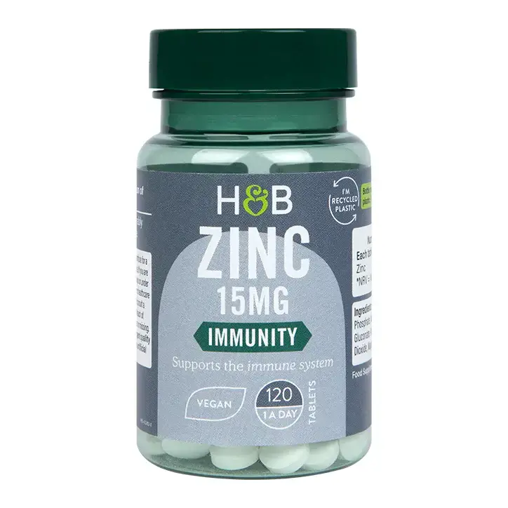 Ψευδάργυρος (ψευδάργυρος) 15mg 120 vegan δισκία Holland & Barrett