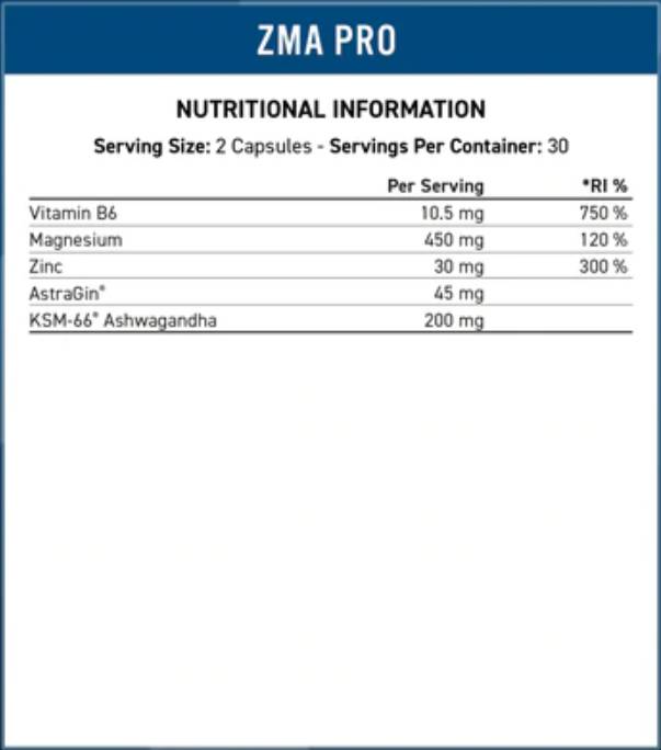 Zma-pro | Με το εκχύλισμα KSM -66® Ashwagandha - 60 κάψουλες