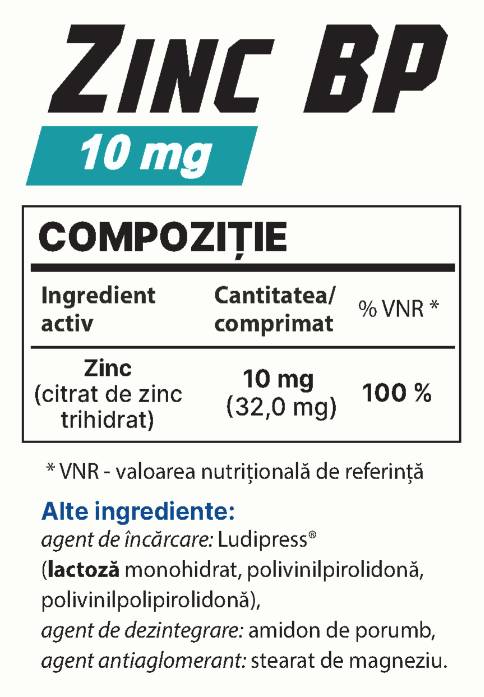 Ψευδάργυρος BP 10 mg - 40 δισκία