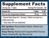 Καρτέλες 30 mg/100 καρτέλας ψευδαργύρου