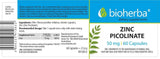 Ψευδάργυρος picolinate 50 mg 60 κάψουλες