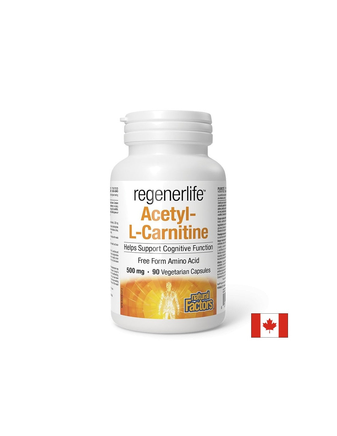 Acetyl-L-Carnitine Regenerlife ™-Ενέργεια, συγκέντρωση και μεταβολική υποστήριξη, 90 κάψουλες