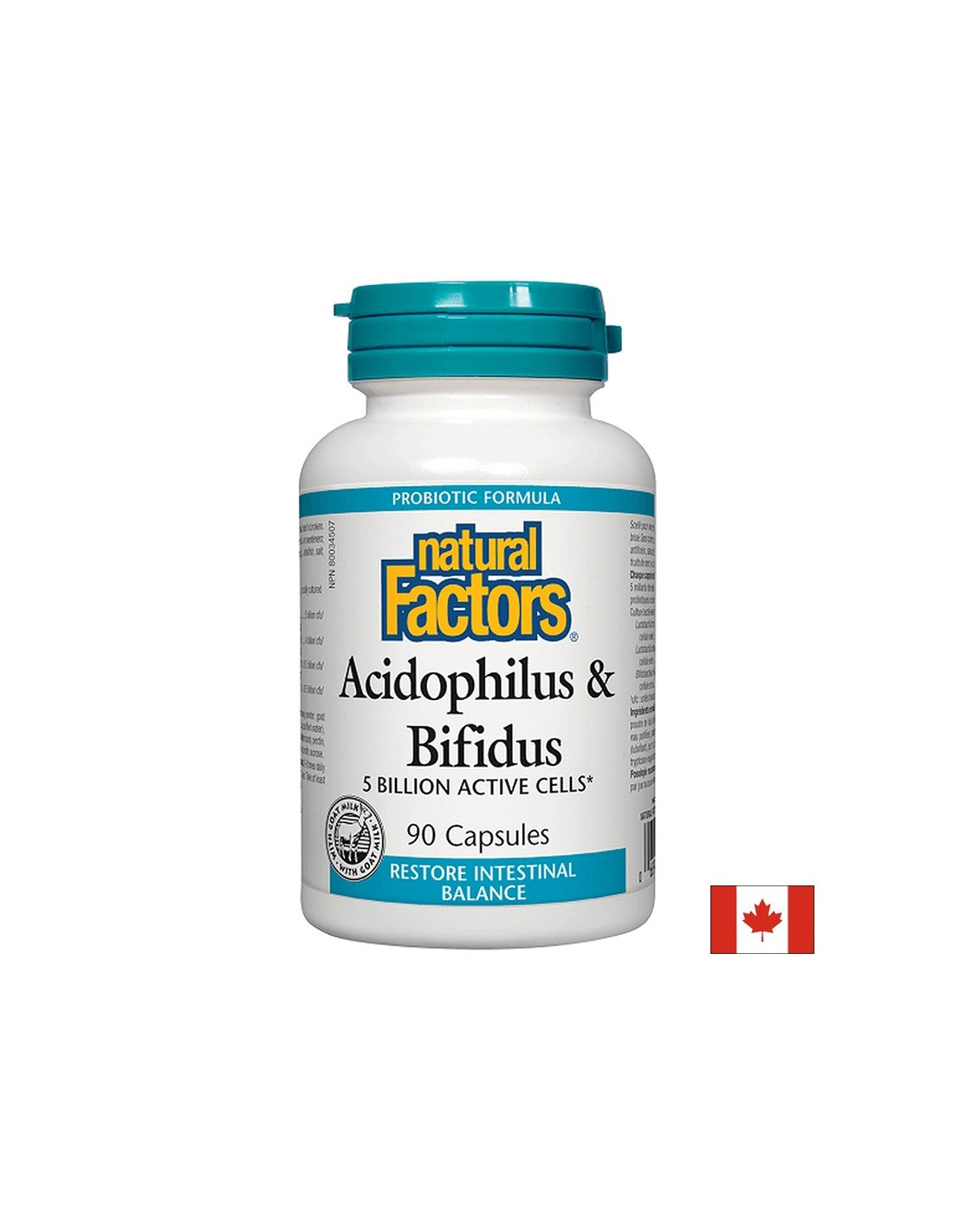 Acidophilus & bifidus | 5 δισεκατομμύρια ενεργά κύτταρα - 90 κάψουλες