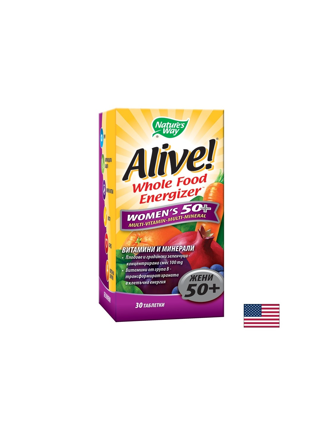 <tc>Alive</tc>Γυναικών 50+ / <tc>Alive</tc>! Πολυβιταμίνη Nature's Way για γυναίκες 50+ x 30 δισκία
