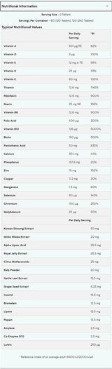 Alpha Men Super Multi Vitamin - 120 δισκία
