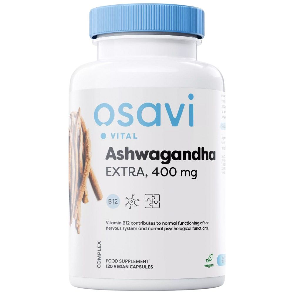 Ashwagandha επιπλέον 400 mg - 120 κάψουλες