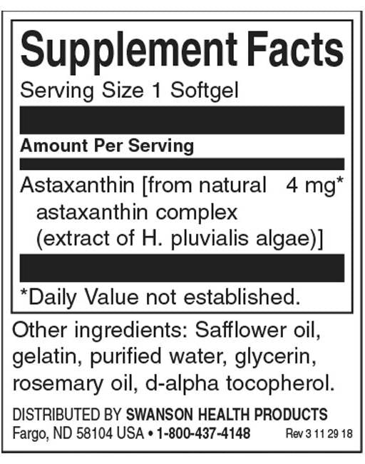Astaxanthin 4 mg - 60 κάψουλες γέλης