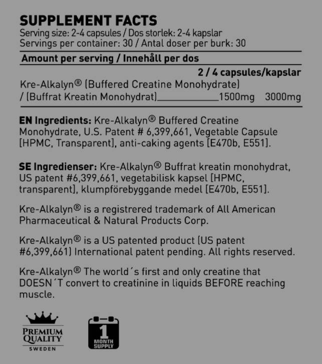 Kre -Alkalyn 750 mg - 120 κάψουλες