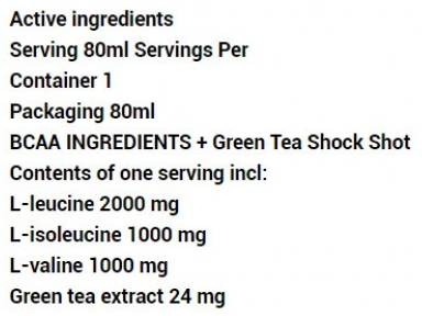 BCAA σοκ + πράσινο τσάι - 80 ml