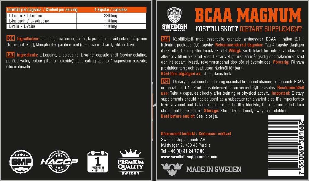 BCAA Magnum 1100 mg 120 κάψουλες