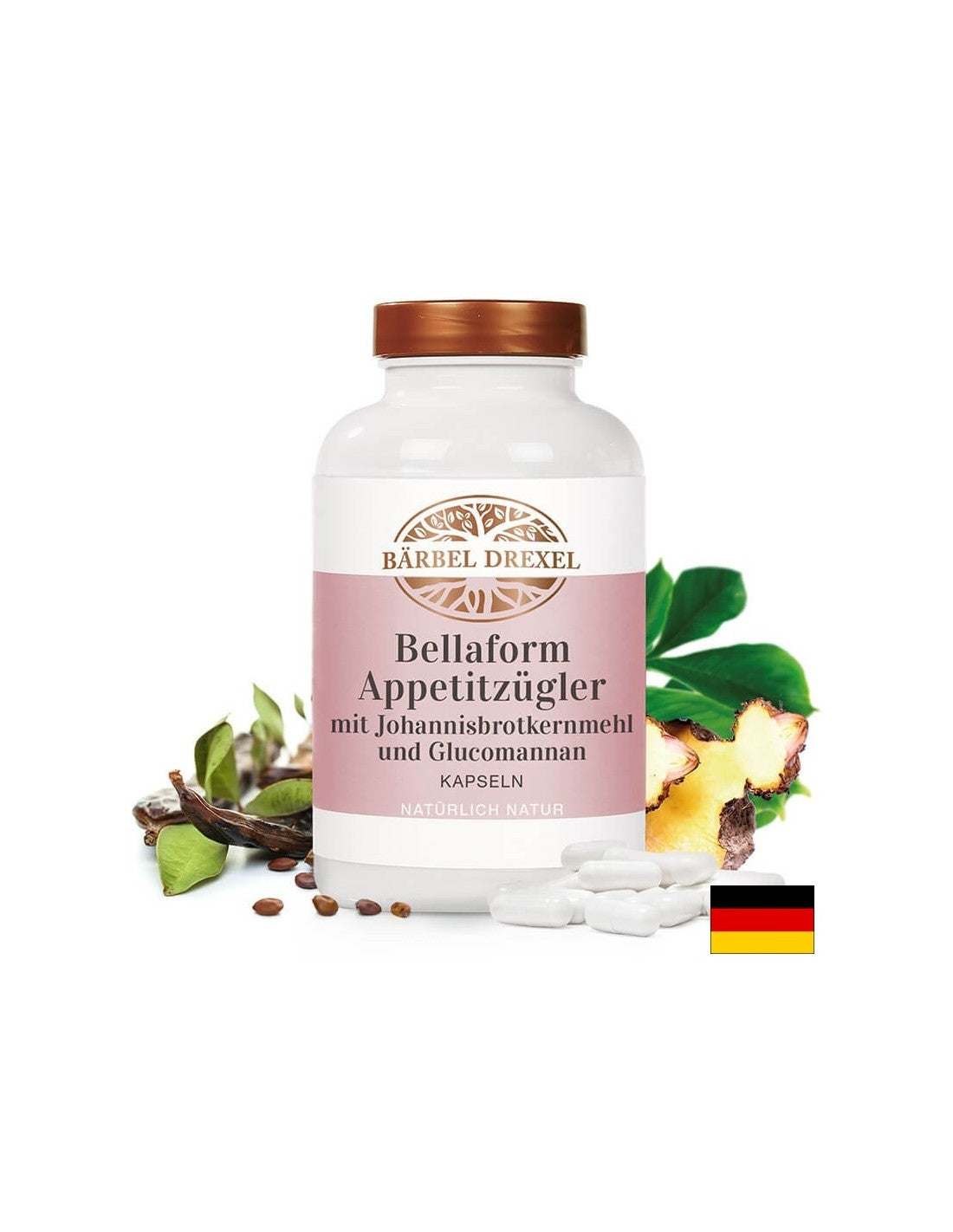 Bellaform Appetitzügler mit Johannisbrotkernmehl und Glucomannan/ Γλυκομαννάνη με χαρούπι, 180 κάψουλες <tc>Bärbel Drexel</tc>