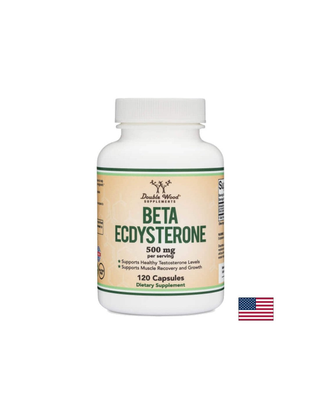 Βήτα εκδυστερόνη/ Βήτα εκδυστερόνη, 500 mg, 120 κάψουλες <tc>Double Wood</tc>
