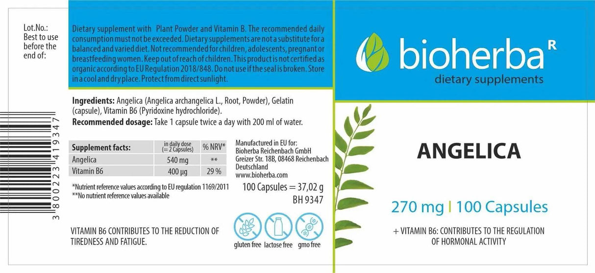 Angelica 270 mg - 100 κάψουλες