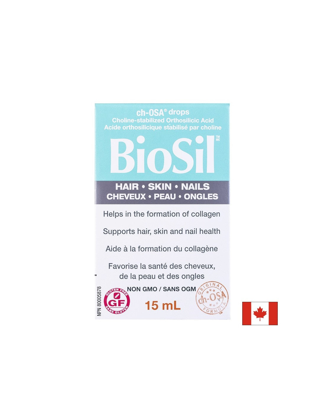 BioSil™ Μαλλιά, Δέρμα &amp; Νύχια 15 ml x 30 ημερήσιες δόσεις <tc>Natural Factors</tc>