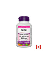 Βιοτίνη/Βιοτίνη, 2500 μg, 90 κάψουλες <tc>Webber Naturals</tc>