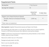 Mane Lion 500 mg | Φτιαγμένο με μανιτάρια χαίρεσης οργανικών λιονταριών - 60 κάψουλες
