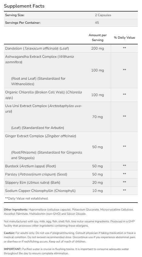 Καθαρίστε & Detox | Υποστήριξη ήπατος και νεφρού - 90 κάψουλες