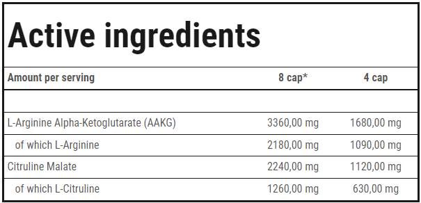 Aakg mega hardcore | με μηλικό citrulline - 120 κάψουλες