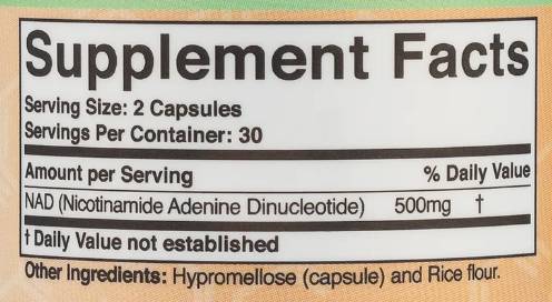 NAD+ 500 mg - 60 κάψουλες