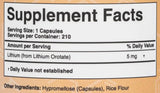 Καψάκια λιθίου οροτετέματος 5 mg - 210