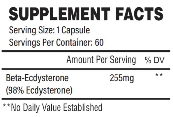 Φυσική σωματική διάπλαση | Beta -Ecdysterone 255 mg - 60 κάψουλες